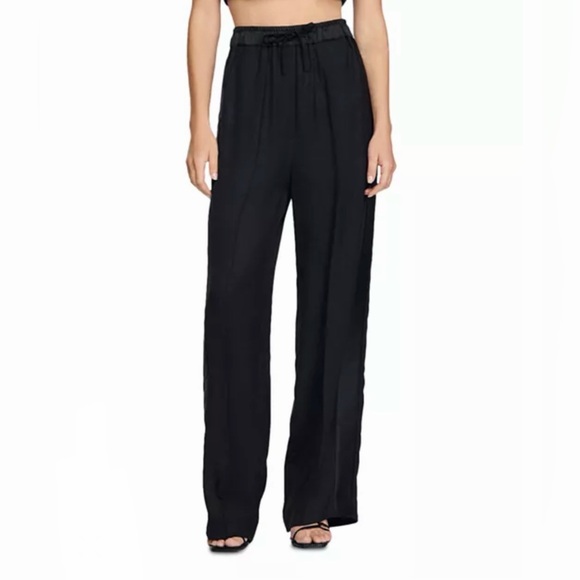 Sandro Paris Pants - NWT SANDRO Gallo Drawstring Pant in Size 34 in Noir